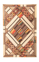 Patchwork-tæppe 230x160cm - Perserteppich Wollteppich