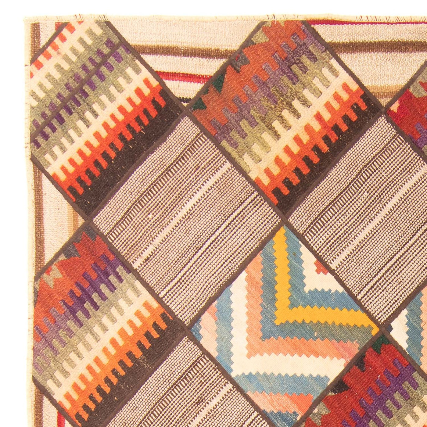 Patchwork-tæppe 200x150cm - Perserteppich Wollteppich