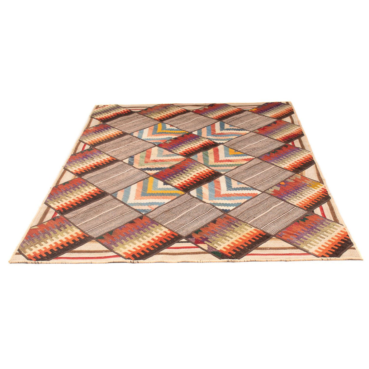 Patchwork-tæppe - 200 x 150 cm - flerfarvet