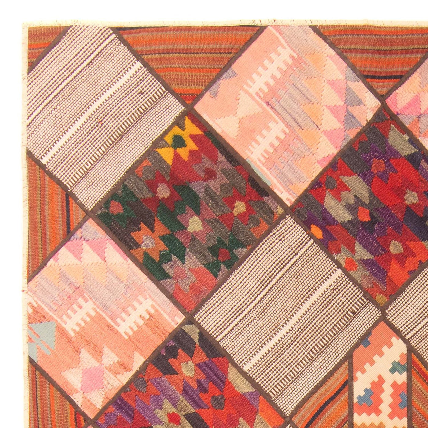 Patchwork-tæppe 200x150cm - Perserteppich Wollteppich