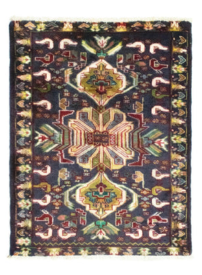 Turkaman-tæppe - 86 x 70 cm - mørkeblå