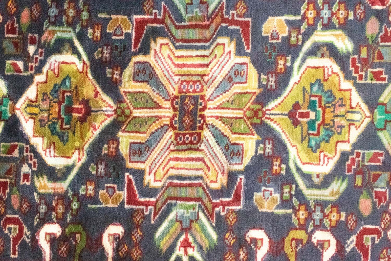 Turkaman-tæppe - 86 x 70 cm - mørkeblå