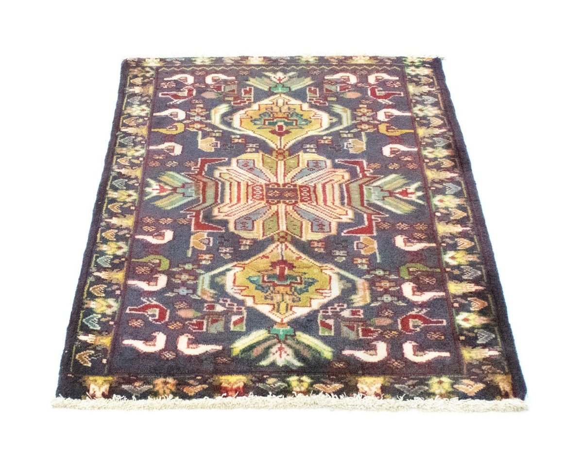 Turkaman-tæppe - 86 x 70 cm - mørkeblå