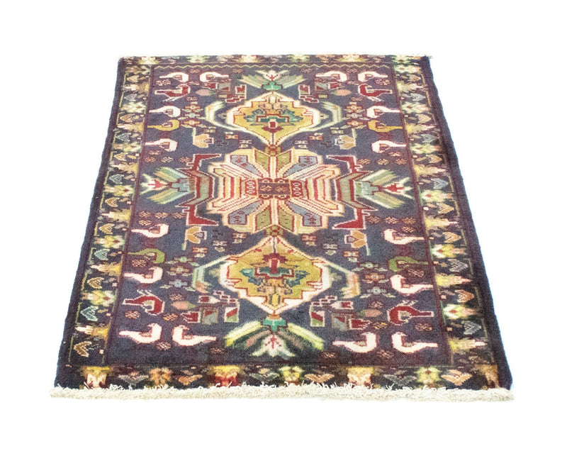 Turkaman-tæppe - 86 x 70 cm - mørkeblå