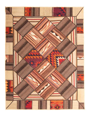 Patchwork-tæppe - 200 x 150 cm - flerfarvet
