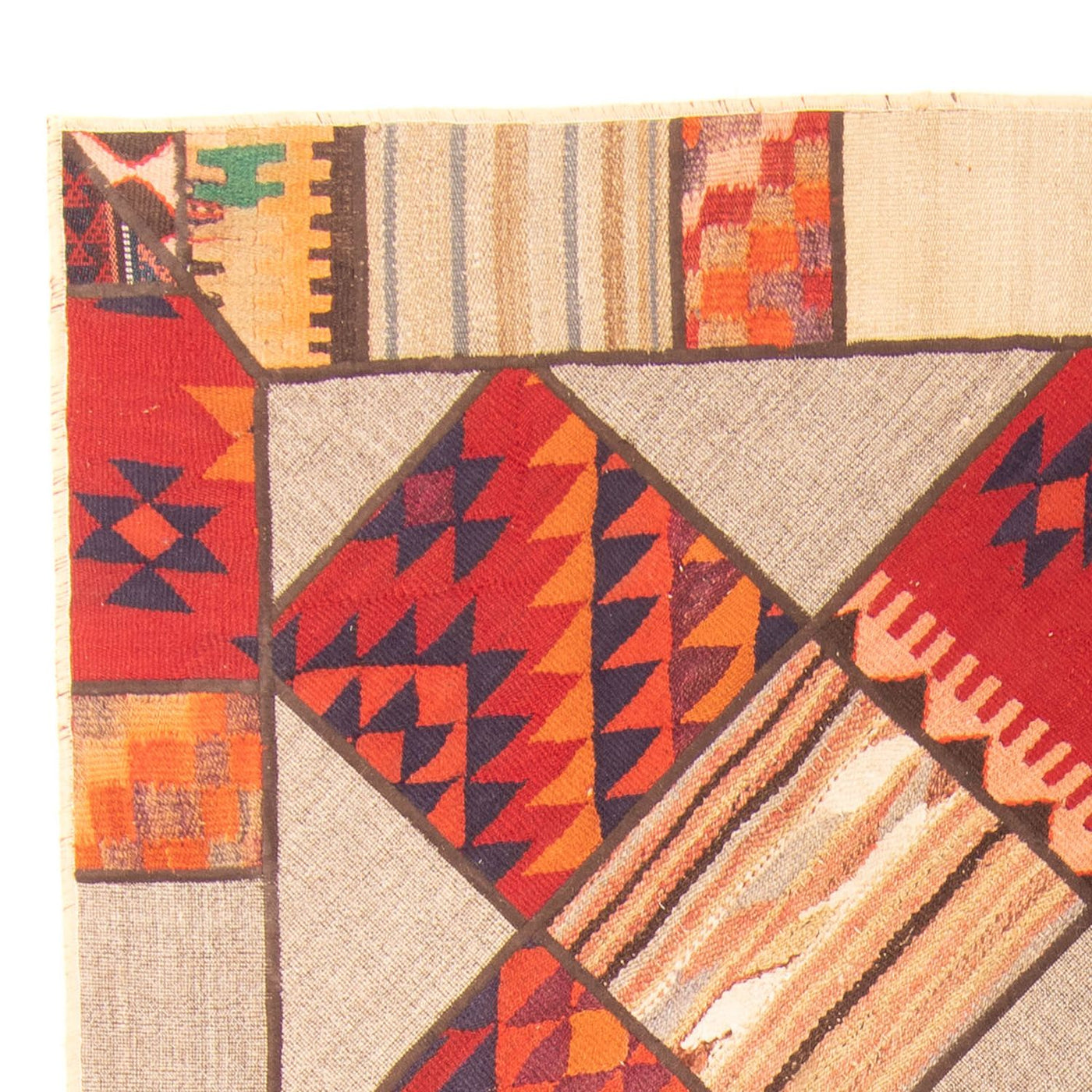 Patchwork-tæppe 200x150cm - Perserteppich Wollteppich