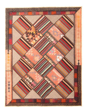 Patchwork-tæppe - 200 x 150 cm - flerfarvet