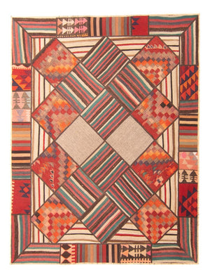 Patchwork-tæppe - 200 x 150 cm - flerfarvet