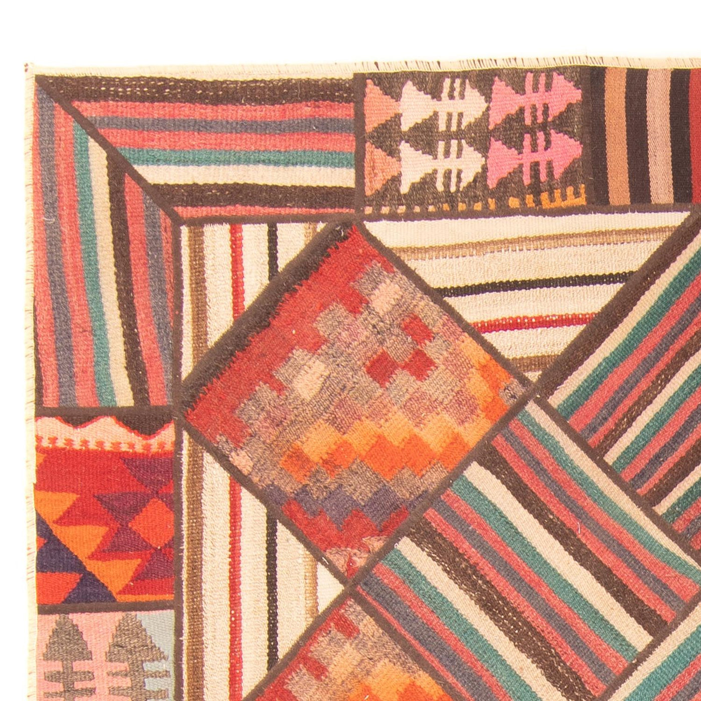 Patchwork-tæppe 200x150cm - Perserteppich Wollteppich