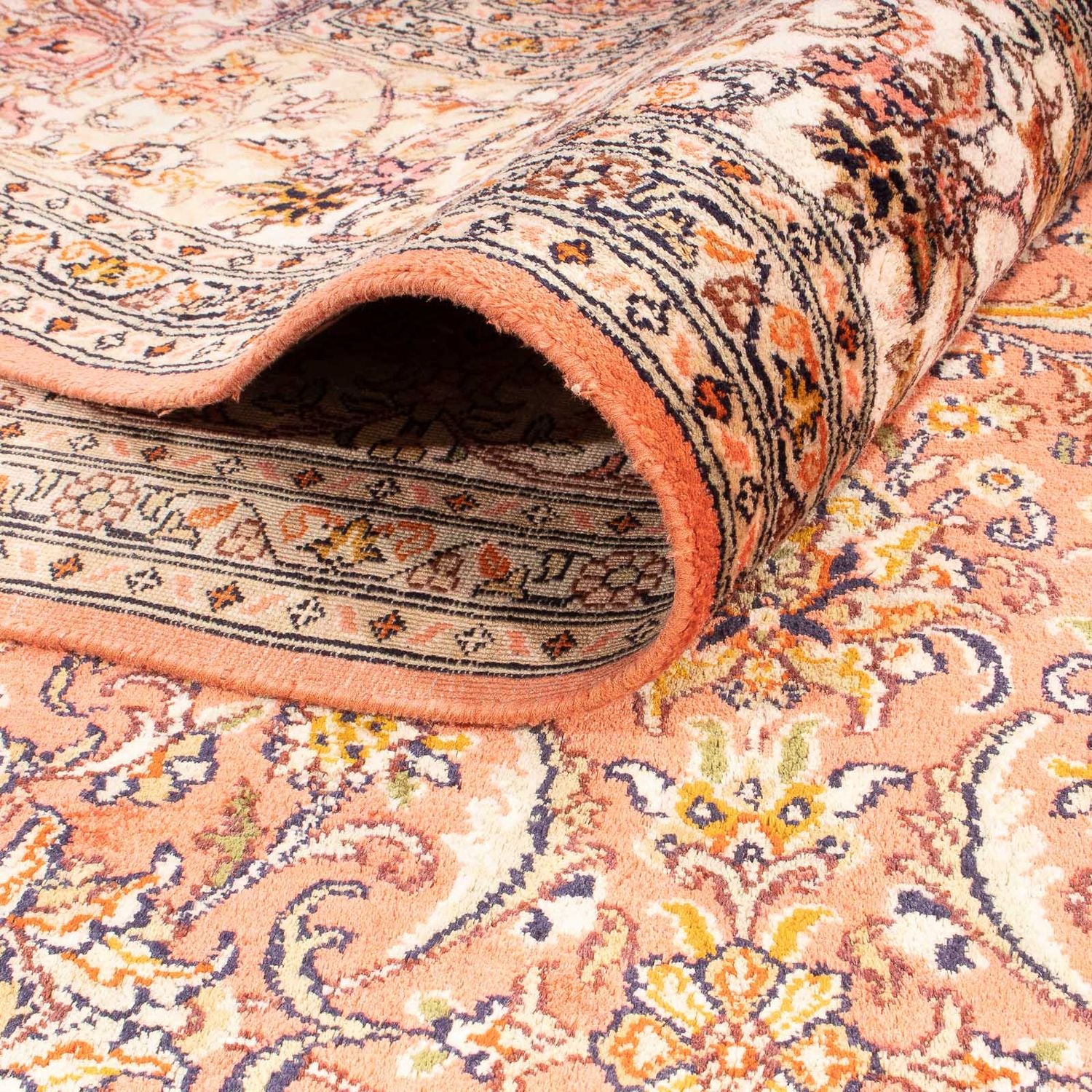 Silketæppe - Kashmir Silk - 276 x 187 cm - rust