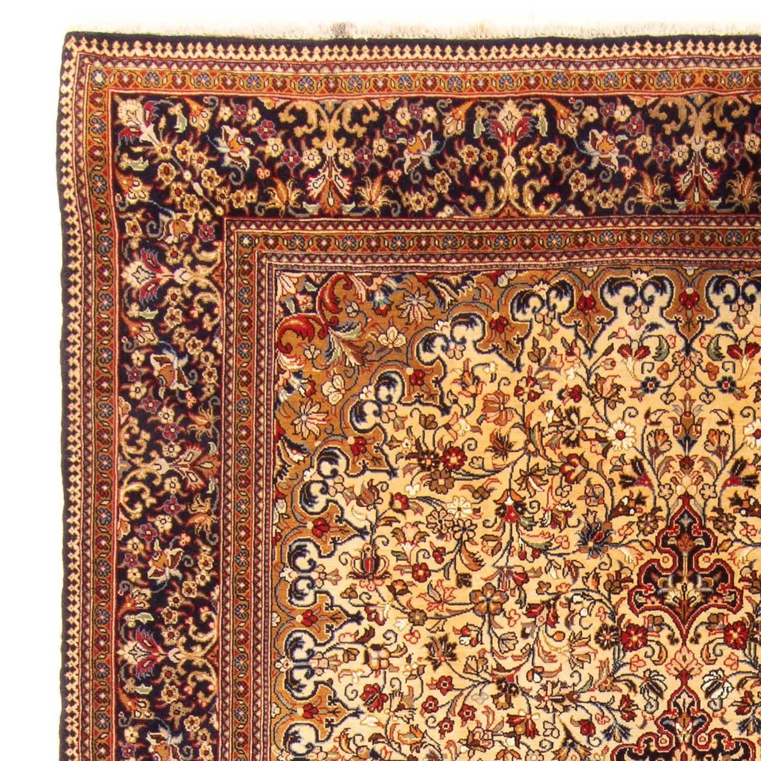 Persisk tæppe - Ghom - 210 x 145 cm - beige
