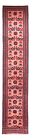 Løber Kelim-tæppe - orientalsk - 400 x 75 cm - lysrød