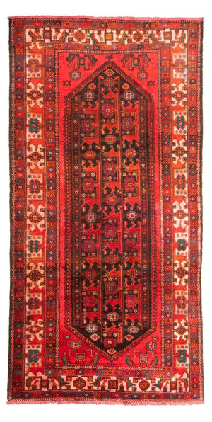 Persisk tæppe - Nomadisk - 297 x 154 cm - mørkerød