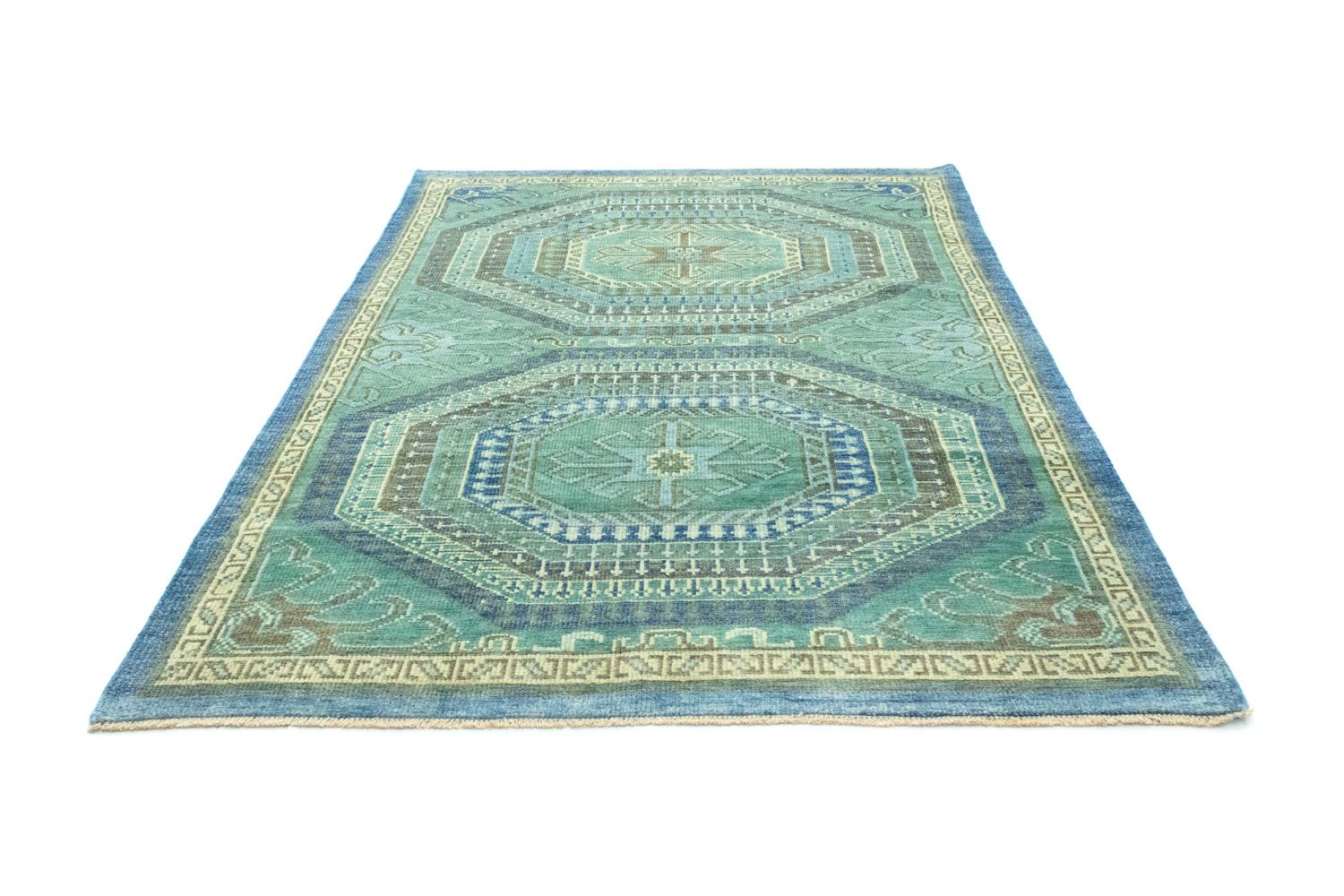 Designer tæppe - 250 x 180 cm - havgrønt