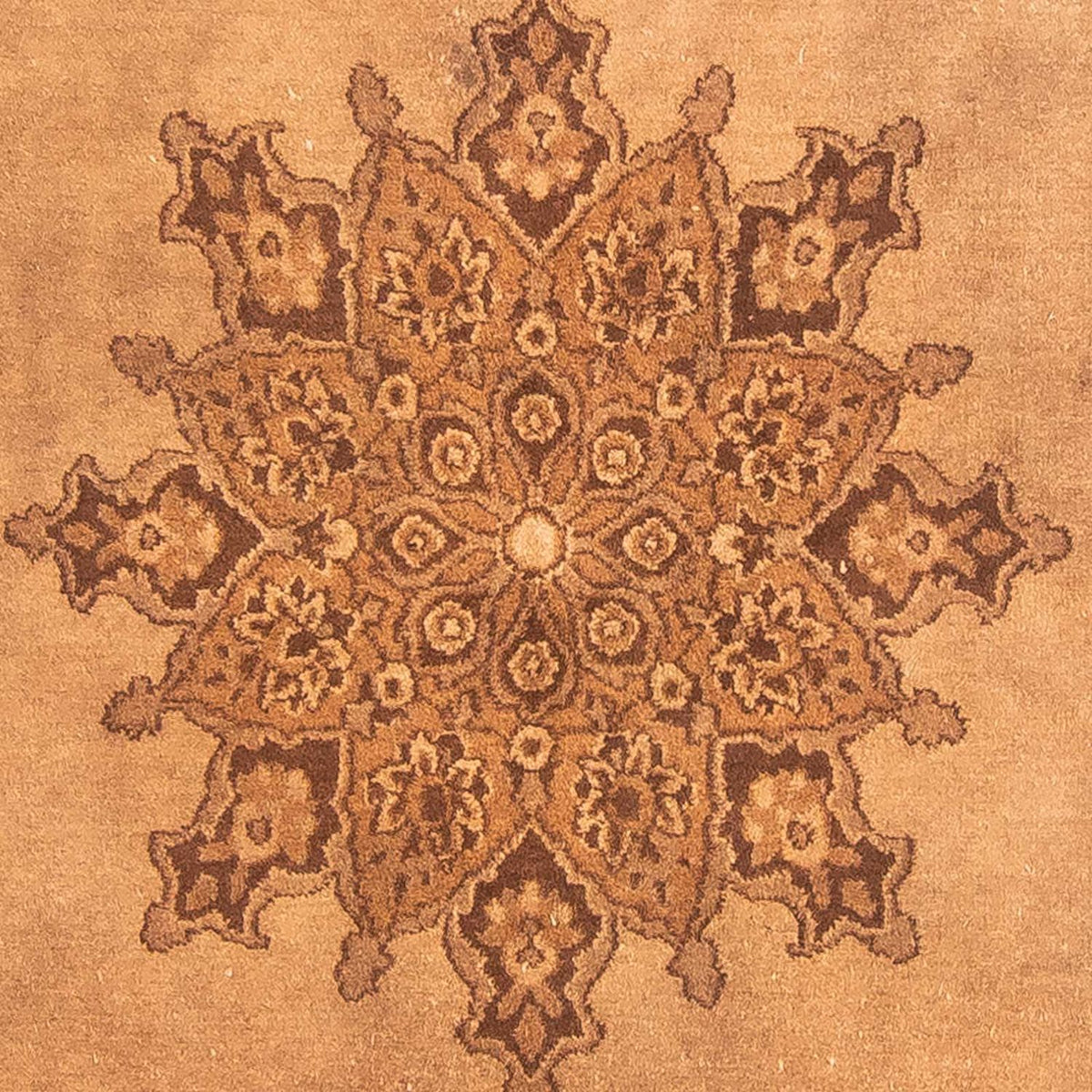 Afghansk tæppe - 213 x 150 cm - mørk beige