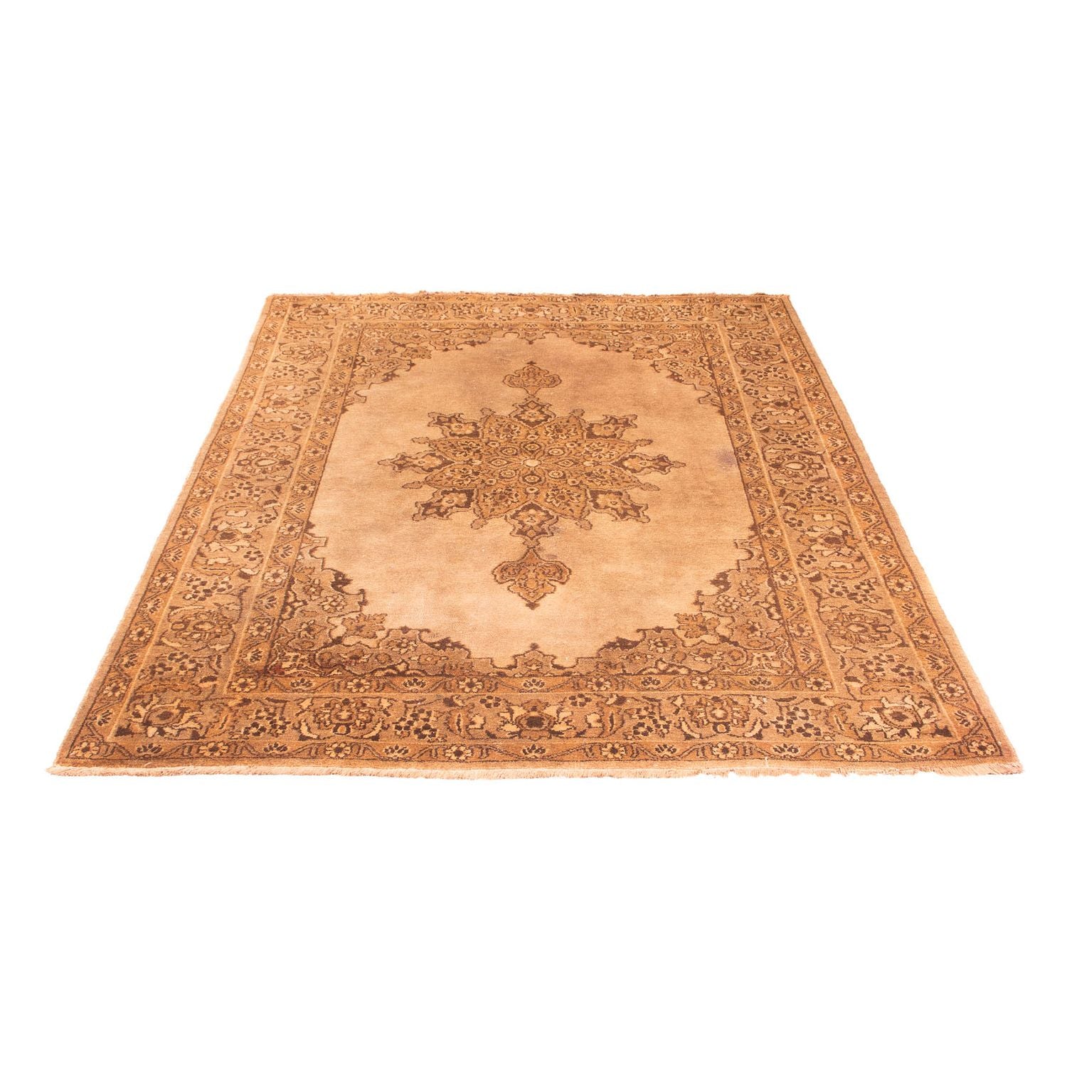 Afghansk tæppe - 213 x 150 cm - mørk beige