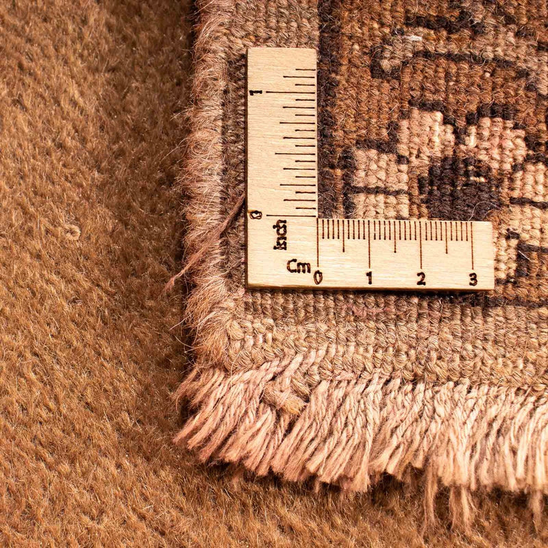 Afghansk tæppe - 213 x 150 cm - mørk beige