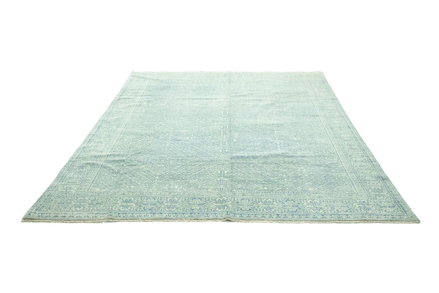 Designer tæppe - 301 x 258 cm - lyseblå