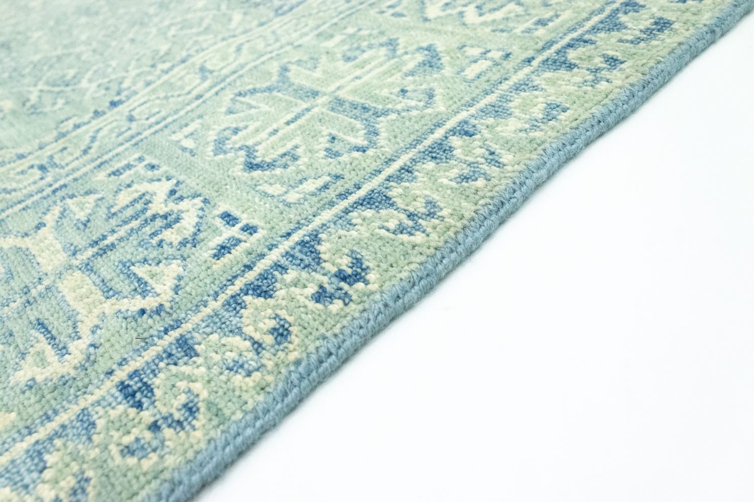 Designer tæppe - 301 x 258 cm - lyseblå