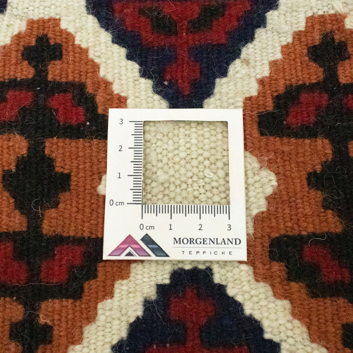 Kelim-tæppe - gammelt - 221 x 114 cm - beige