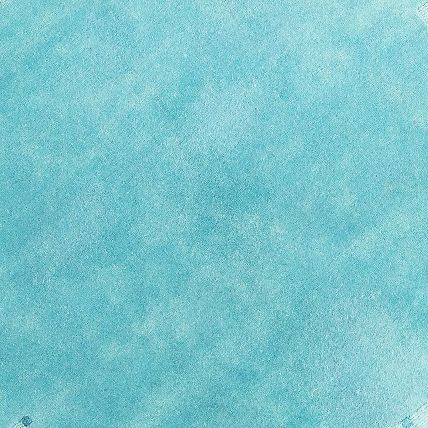 Nepal Tæppe rundt  - 151 x 151 cm - lyseblå