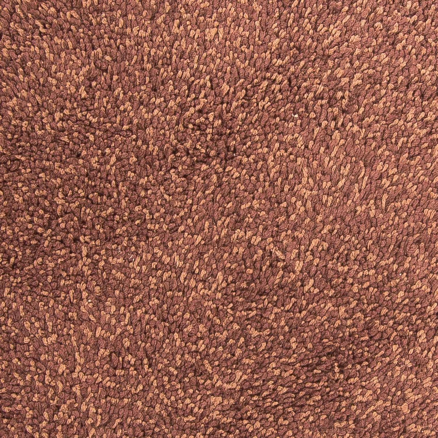 Tæppe med høj pæl rundt  - 150 x 150 cm - brun