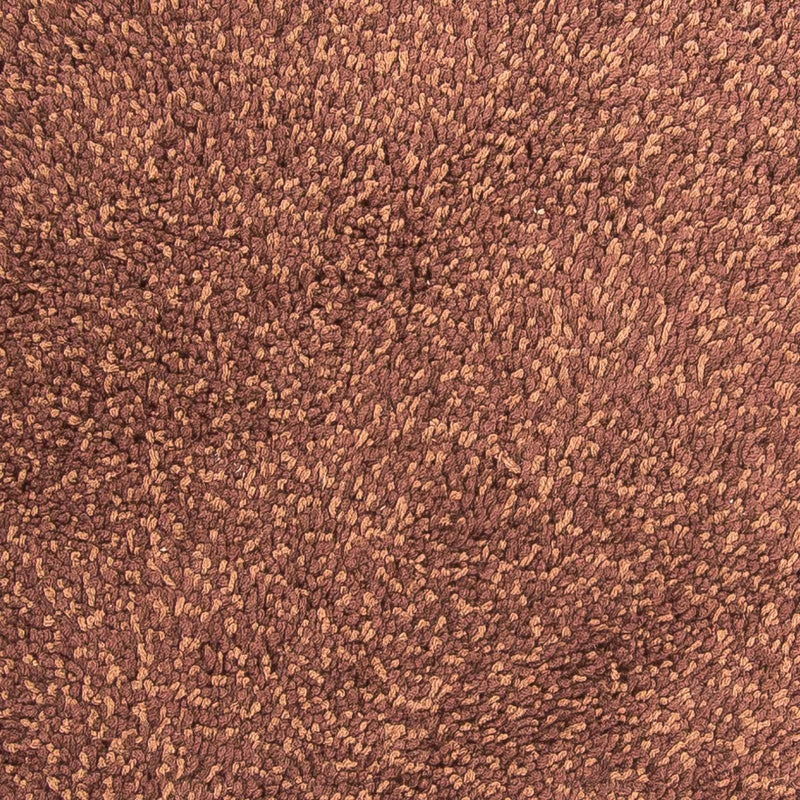 Tæppe med høj pæl rundt  - 150 x 150 cm - brun