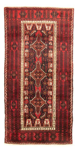 Baluch-tæppe - 208 x 105 cm - rød