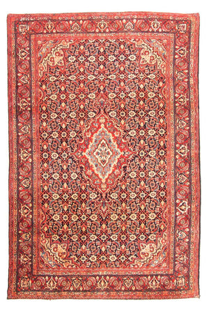 Persisk tæppe - Nomadisk - 202 x 135 cm - lysrød
