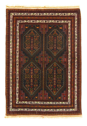 Afghansk tæppe - 140 x 100 cm - blå