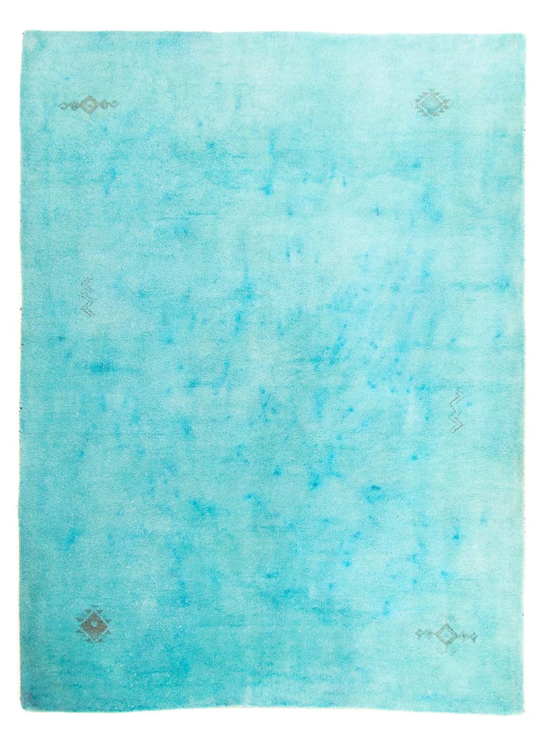Gabbeh-tæppe - Indus - 197 x 129 cm - turkis