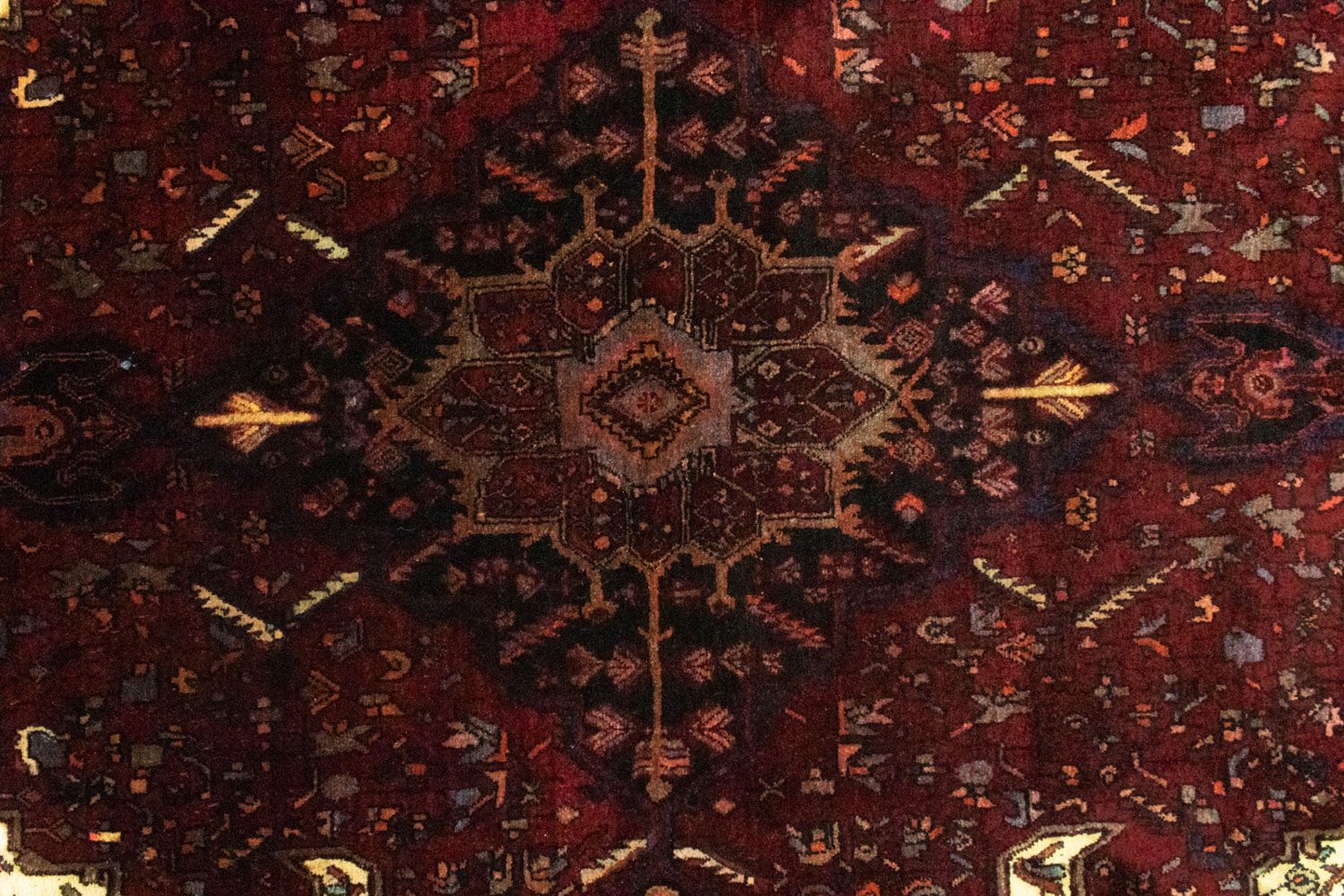 Persisk tæppe - Bijar - 244 x 146 cm - rød