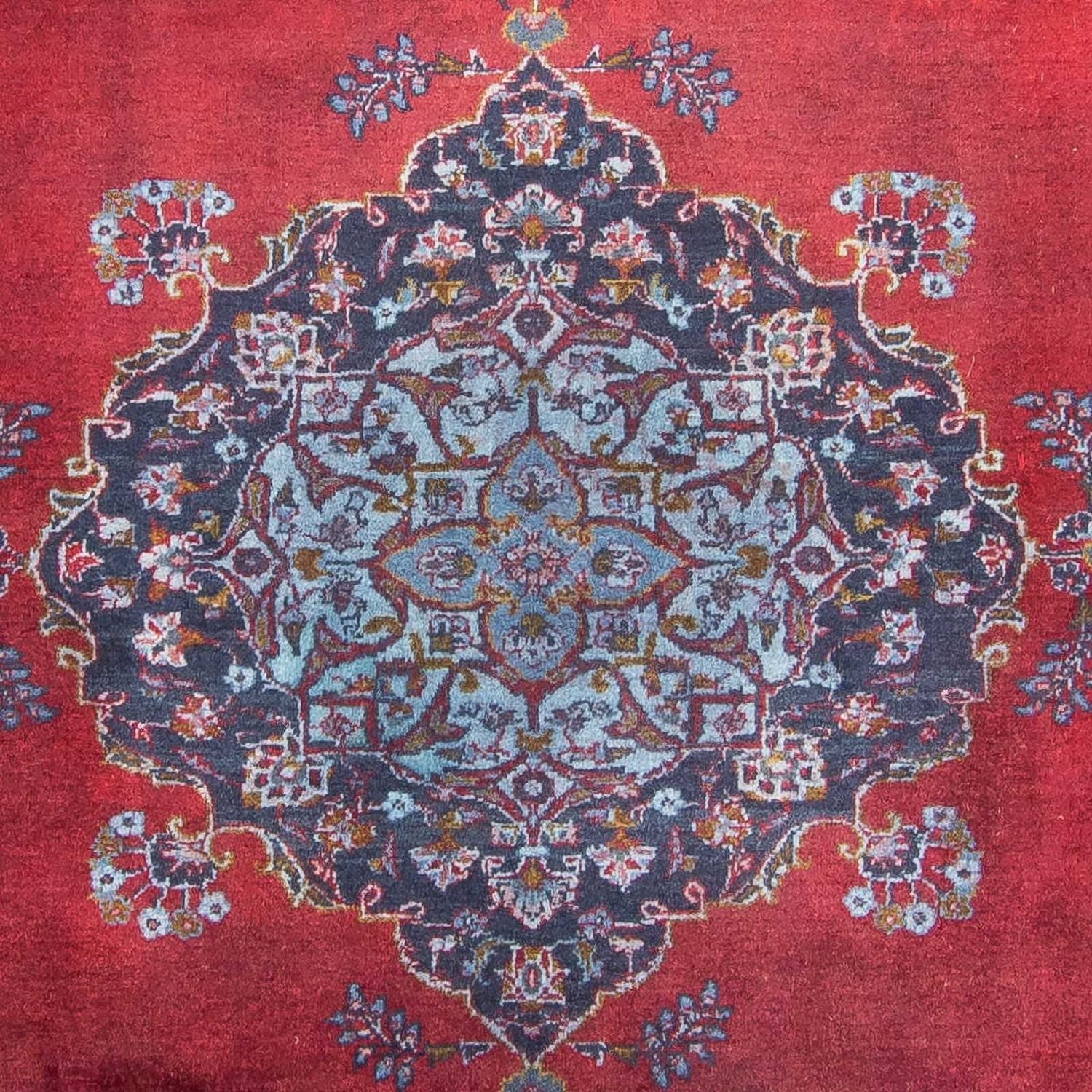 Persisk tæppe - Keshan - 325 x 225 cm - mørkerød