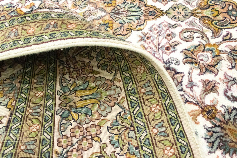 Silketæppe - Kashmir Silk - 217 x 153 cm - beige