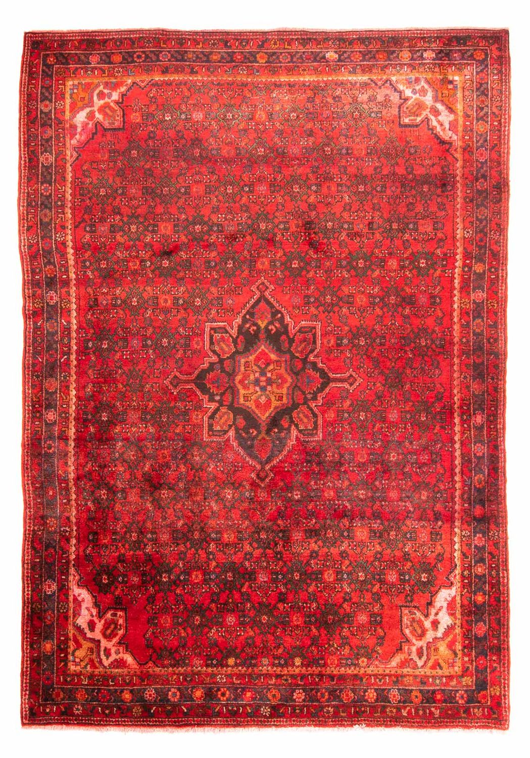Persisk tæppe - Nomadisk - 302 x 214 cm - mørkerød
