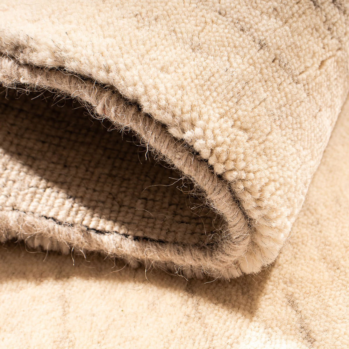 Gabbeh-tæppe - Softy firkantet  - 74 x 69 cm - beige