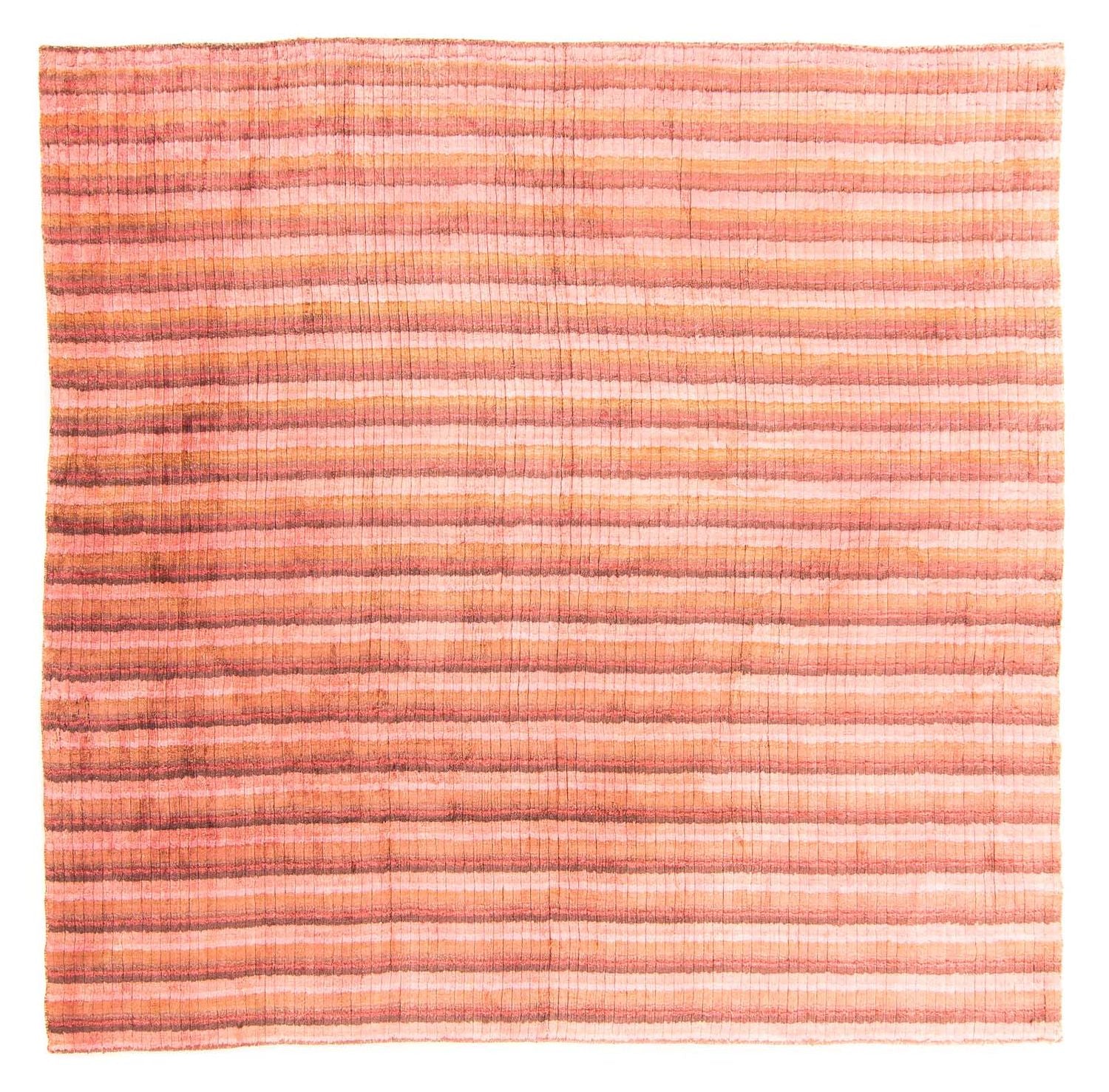 Viskose tæppe firkantet  - 197 x 197 cm - flerfarvet