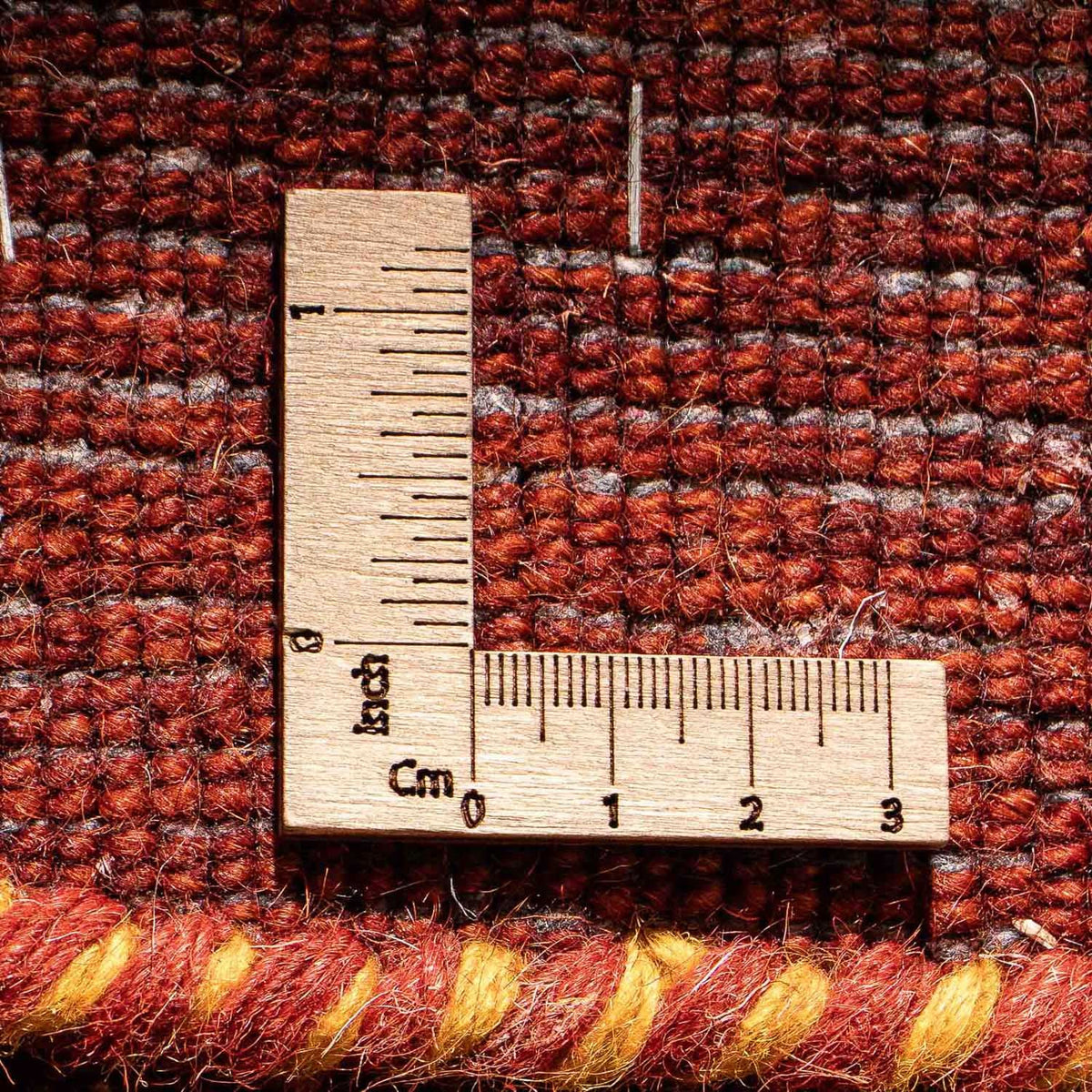 Gabbeh-tæppe - Indus - 90 x 60 cm - mørkerød