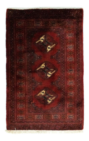 Turkaman-tæppe - 96 x 63 cm - rød