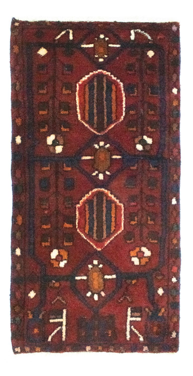 Persisk tæppe - Nomadisk - 100 x 50 cm - rød