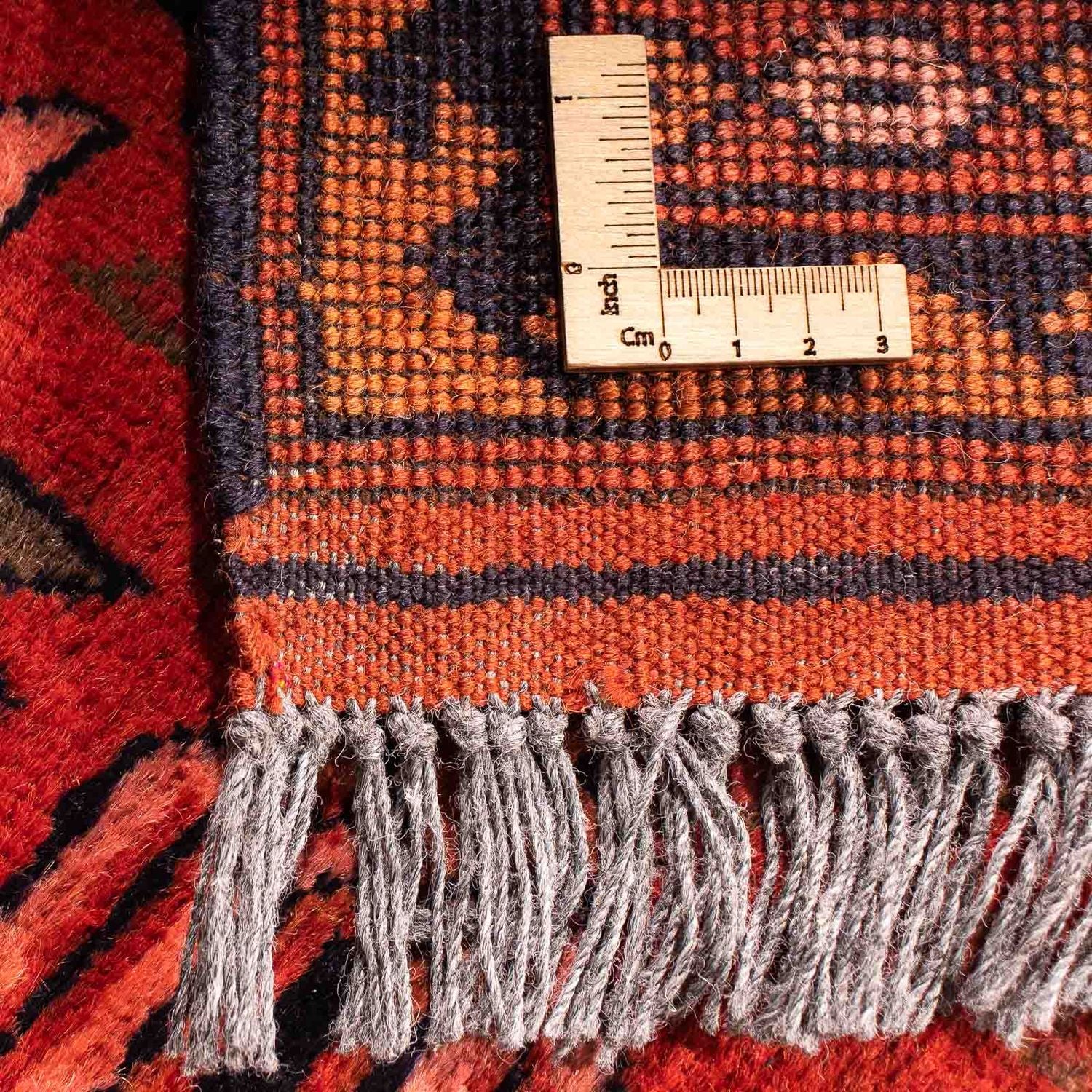Afghansk tæppe - Hatshlu - 300 x 205 cm - lysrød