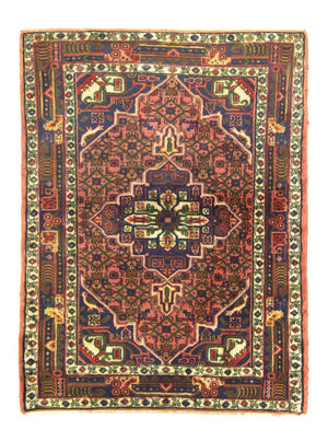 Persisk tæppe - Nomadisk - 145 x 110 cm - orange