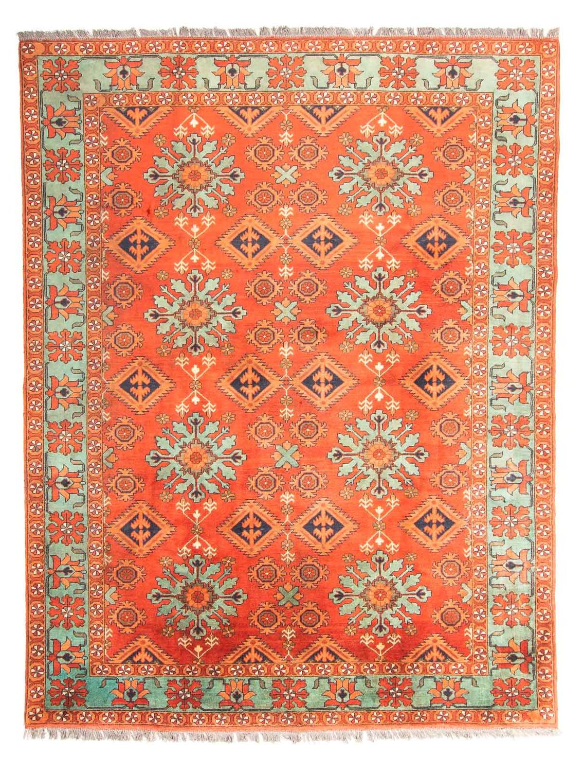 Afghansk tæppe - Hatshlu - 273 x 213 cm - lysrød