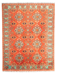 Afghansk tæppe - Hatshlu - 273 x 213 cm - lysrød