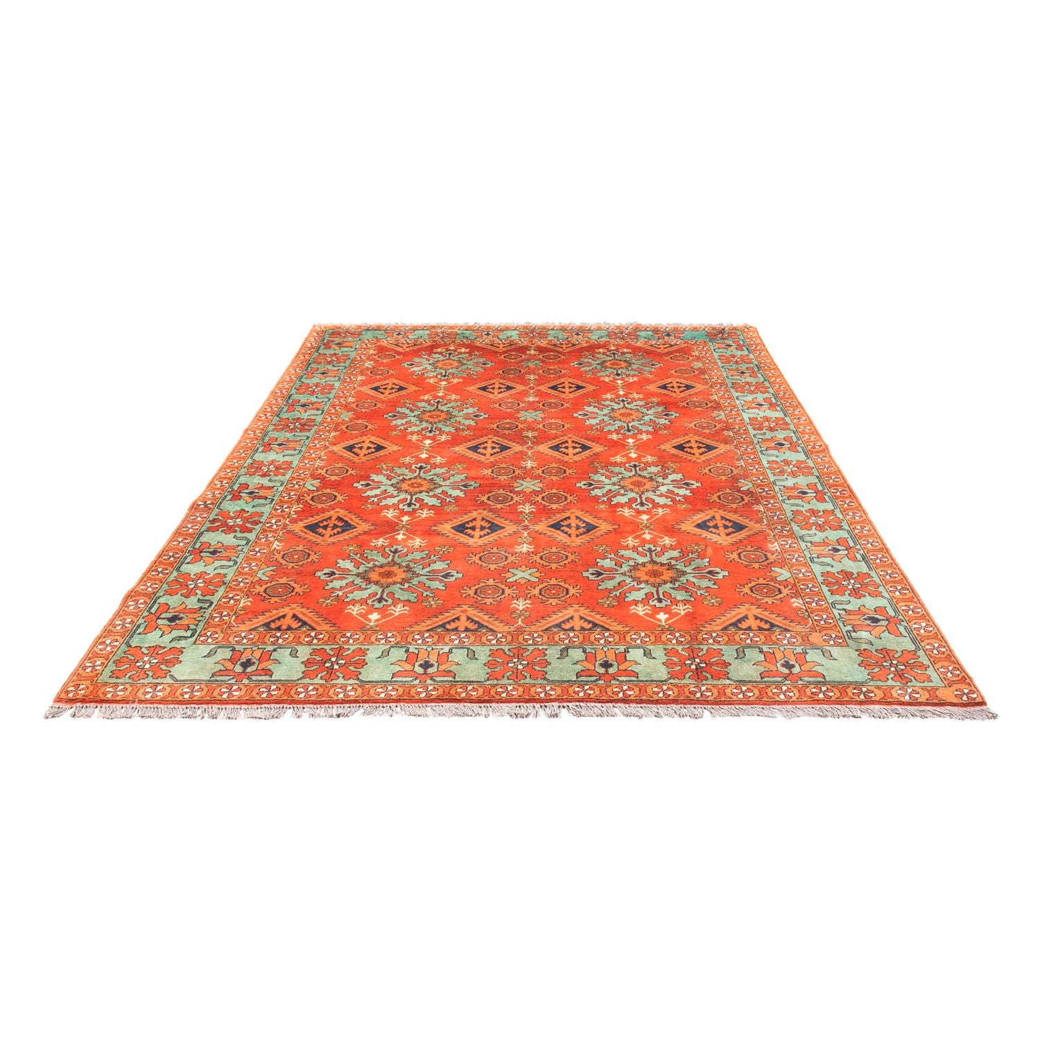 Afghansk tæppe - Hatshlu - 273 x 213 cm - lysrød