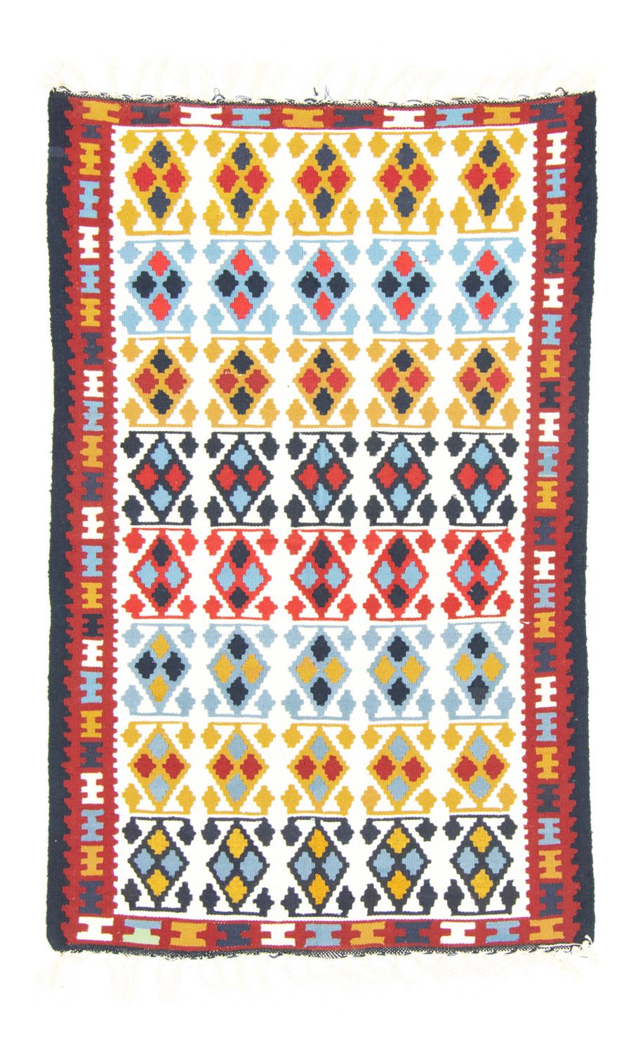 Kelim-tæppe - gammelt - 150 x 94 cm - beige