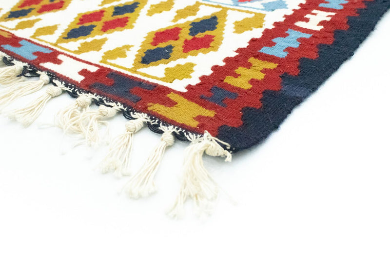 Kelim-tæppe - gammelt - 150 x 94 cm - beige