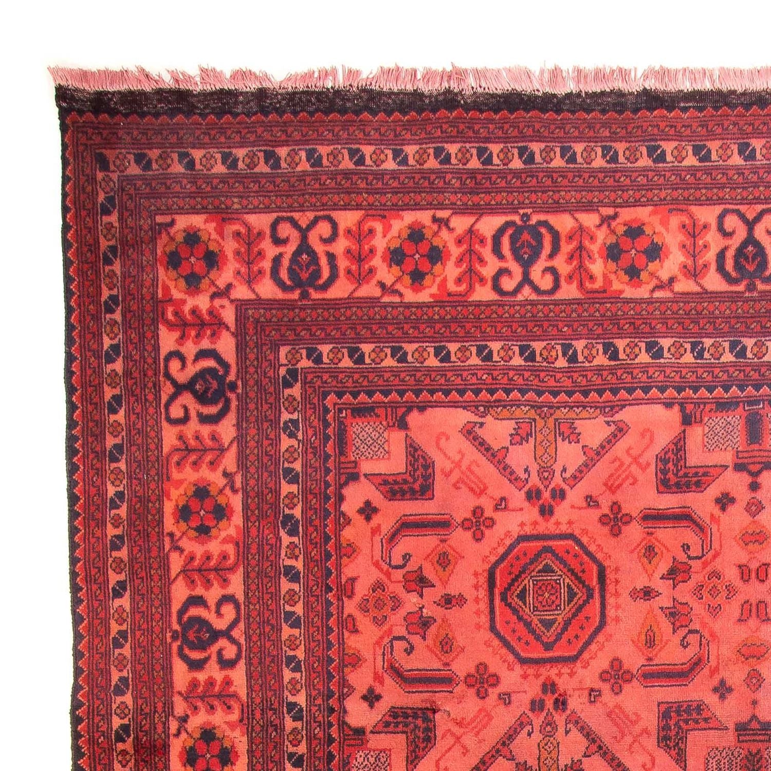 Afghansk tæppe - Hatshlu - 290 x 200 cm - rød