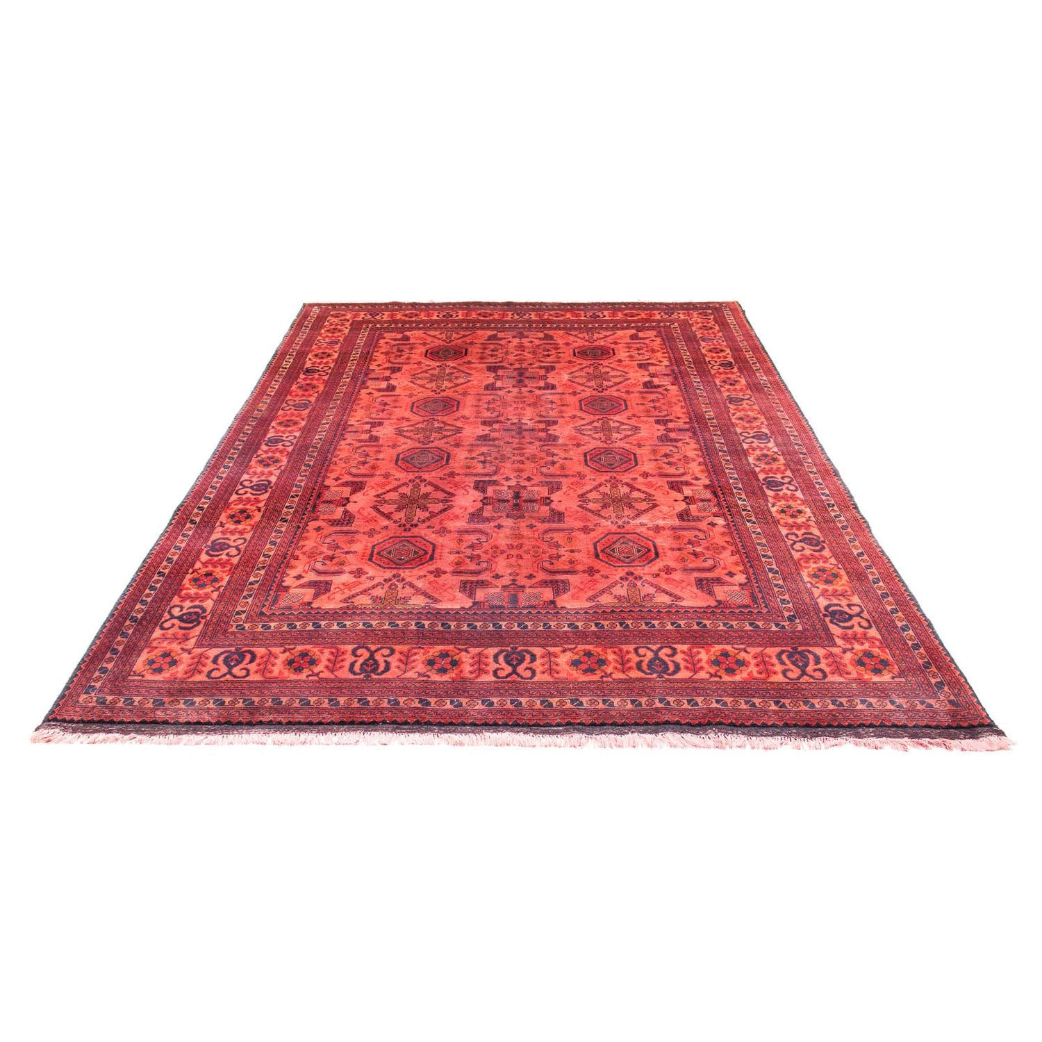 Afghansk tæppe - Hatshlu - 290 x 200 cm - rød