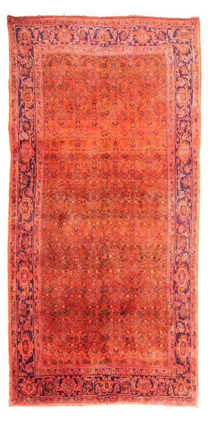 Persisk tæppe - Bijar - Royal - 315 x 155 cm - lysrød